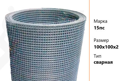 Сетка стальная 100х100х2 мм 15пс ТУ У 322-00190319-1172-95 сварная